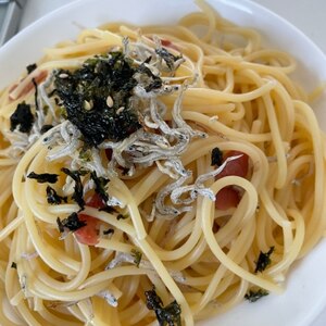 出汁が美味しい♪じゃこパスタ